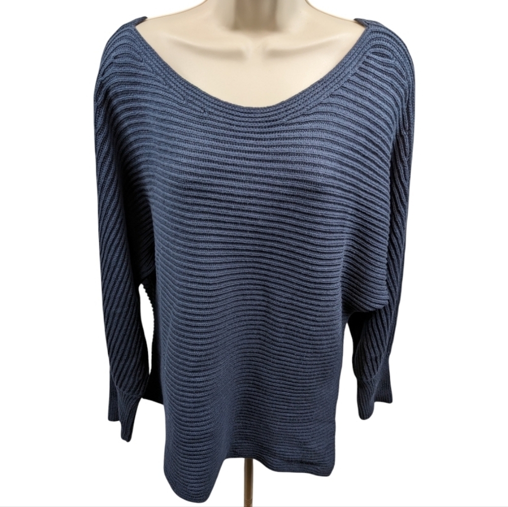 Cabi Ribbed Boat Neck Sweater Sz M